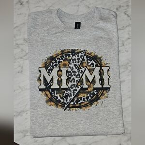 Mimi shirt Grandparent Cheetah Print Retro Lightening Bolt